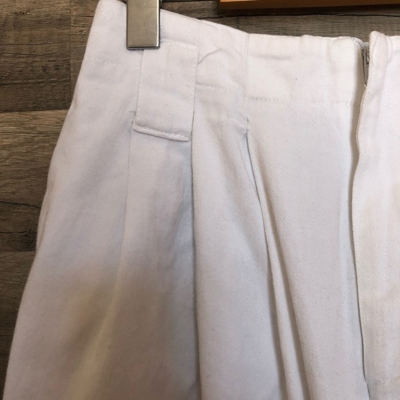 Vintage White Pleated High Waisted Baggy Pants Trousers Small - Picture 2 of 6